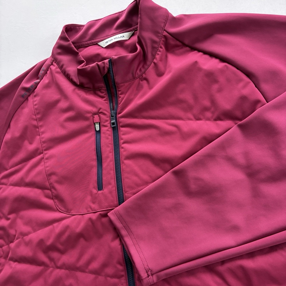 Peter Millar Merge Hybrid Full-Zip Jacket Men's XXL Magenta‎ Performance Golf